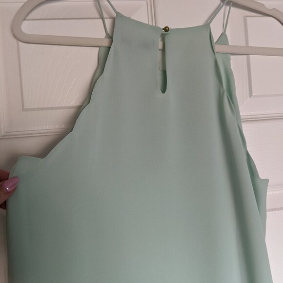 Seafoam Scalloped Edge Blouse - Picture 4 of 4